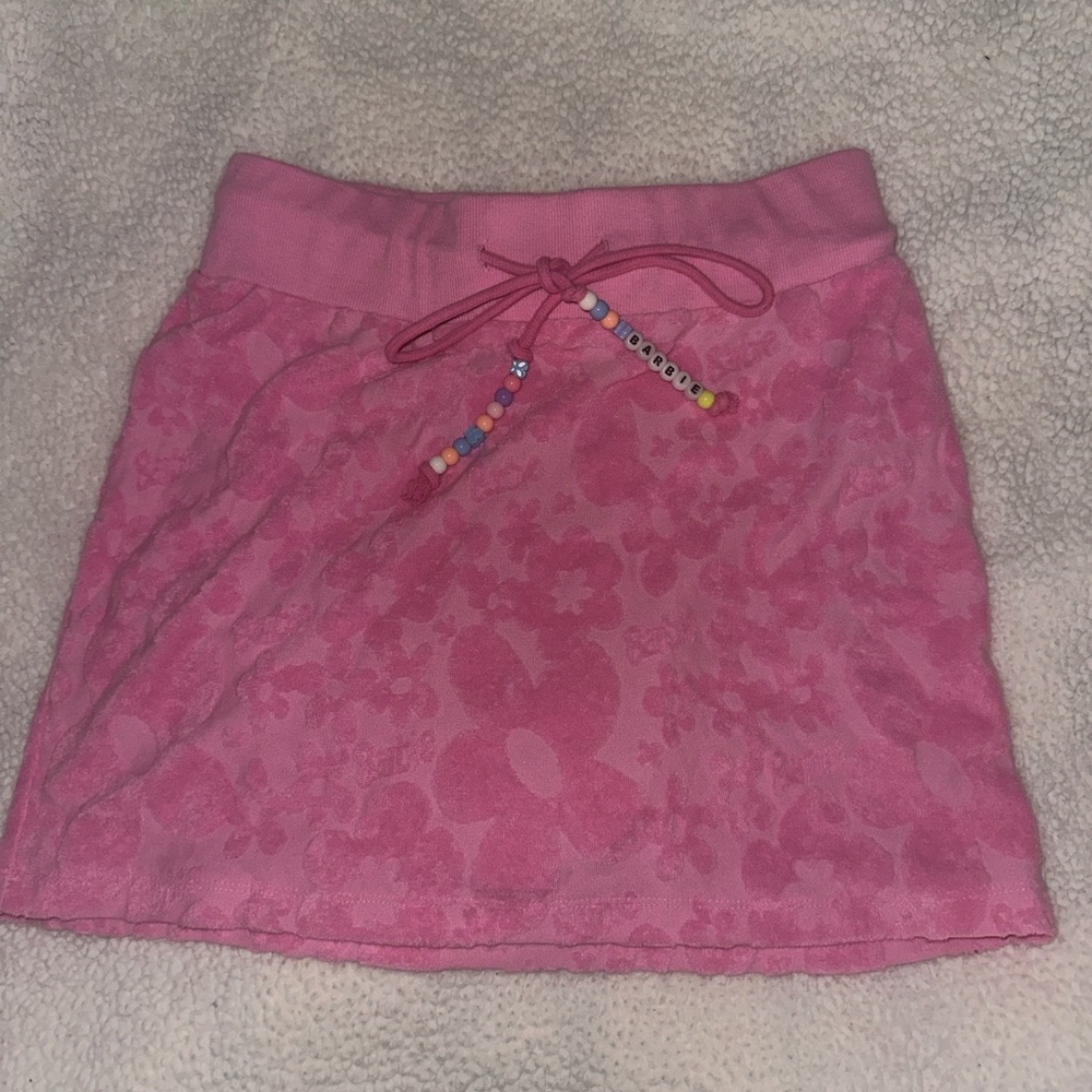 Forever 21xBarbie Pink Floral Beach Skirt